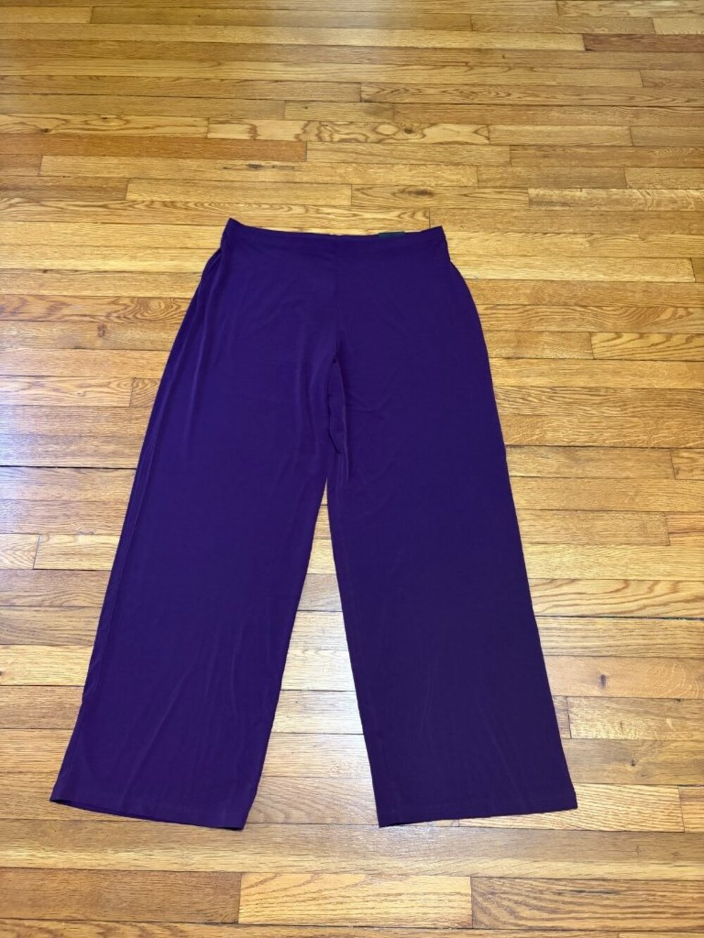 Alfani Women's Stretch Wide Leg Pants Size Large Dark Purple NWT $59.50
